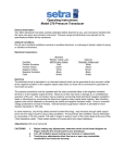 Operating Instructions Model 270 Pressure Transducer