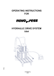 OPERATING INSTRUCTIONS FOR HYDRAULIC