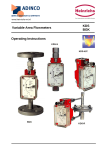 Variable-Area Flowmeters KDS BGK Operating Instructions