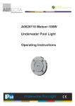 A0620110 Meteor-100W Underwater Pool Light Operating Instructions