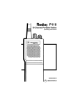 Radius P110 16-channel Portable Radio Operating Instructions