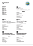 Istruzioni per l'uso Operating Instructions Mode d'emploi