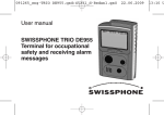 User manual SWISSPHONE TRIO DE955 Terminal for occupational