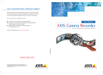 AXIS Camera Recorder User's Manual