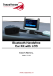 Smart Kit User's Manual - Bluetooth™ carkits & Cradles