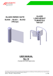 USER MANUAL Rev 10 GLASS SWING GATE SL930