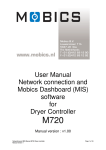 User Manual Network connection and Mobics Dashboard (MIS