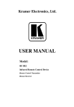 USER MANUAL - Kramer Electronics