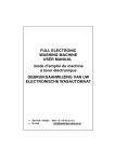 FULL ELECTRONIC WASHING MACHINE USER MANUAL