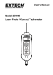 User's Manual Model 461995 Laser Photo / Contact Tachometer