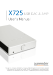 X725USB DAC & AMP User's Manual