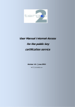 User Manual Internet Access for the public key certification service