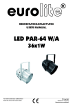 EUROLITE LED PAR-64 W/A 36x1W User Manual