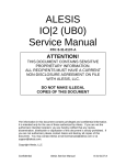 Alesis io2 (UBO) Service Manual Rev A part number 8-31-0137-A