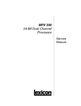 Lexicon Studio Core2 Service Manual