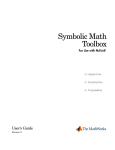 Symbolic Math Toolbox User's Guide