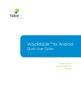 VidyoMobile for Android Quick User Guide Version 2.0-A