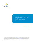 VidyoSlate™ for iOS Quick User Guide