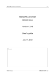 NetwoRC provider user's guide - Carafa Christian Engineering