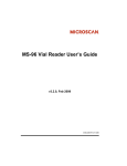 MS-96 Vial Reader User's Guide