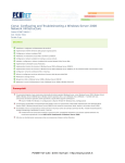 Corso: Configuring and Troubleshooting a Windows Server 2008