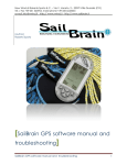 SailBrain GPS software manual and troubleshooting