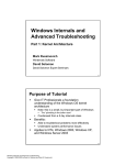 Windows Internals and Advanced Troubleshooting