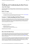 Modifying and Troubleshooting Boot Process