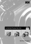 Low Backlash Planetary Gear Units Operating Instructions