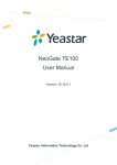 NeoGate TE100 User Manual