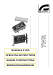 MANUALE D'USO OPERATING INSTRUCTIONS MANUEL D