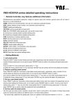 VNS-HC8510A series detailed operating instructions