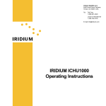IRIDIUM ICHU1000 Operating Instructions
