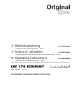 CAT 170 ECONOMY Betriebsanleitung Notice d