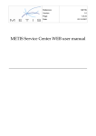 METIS Service Center WEB user manual