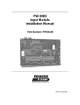 PW-5000 Input Module Installation Manual