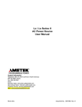 Lx Series User Manual - AMETEK Programmable Power