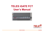 TELES iGATE FCT User's Manual