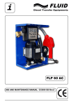 Mobile diesel fuel distributor FLP 60-230V/50Hz