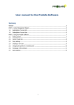 User manual for the ProSafe Software