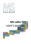 MS LaRio USER'S MANUAL
