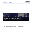 User manual Quick Guide for the use of ICM.S Support Desk