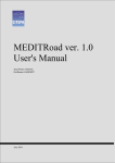 MEDITRoad ver. 1.0 User's Manual