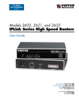 Models 2603, 2621, and 2635 IPLink High Speed Routers User Guide