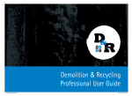 Demolition & Recycling Professional User Guide