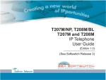 T207M, T208M, T207M/NP and T208M/BL IP Telephone User Guide