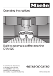 Operating instructions Built-in automatic coffee machine CVA 620