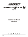 Esprit+ Control Panels : Installation Manual