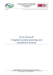 „Do It Yourself” Irrigation system planning and installation manual