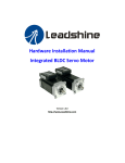 Hardware Installation Manual Integrated BLDC Servo